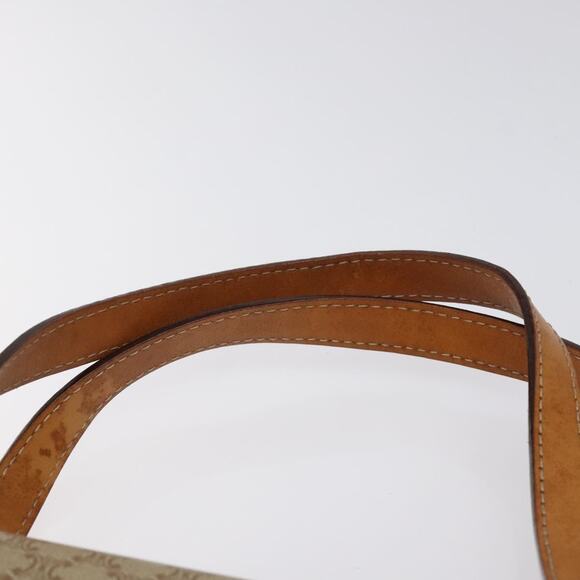 CELINE Macadam Canvas Hand Bag Pvc Beige Gold - Picture 8 of 12